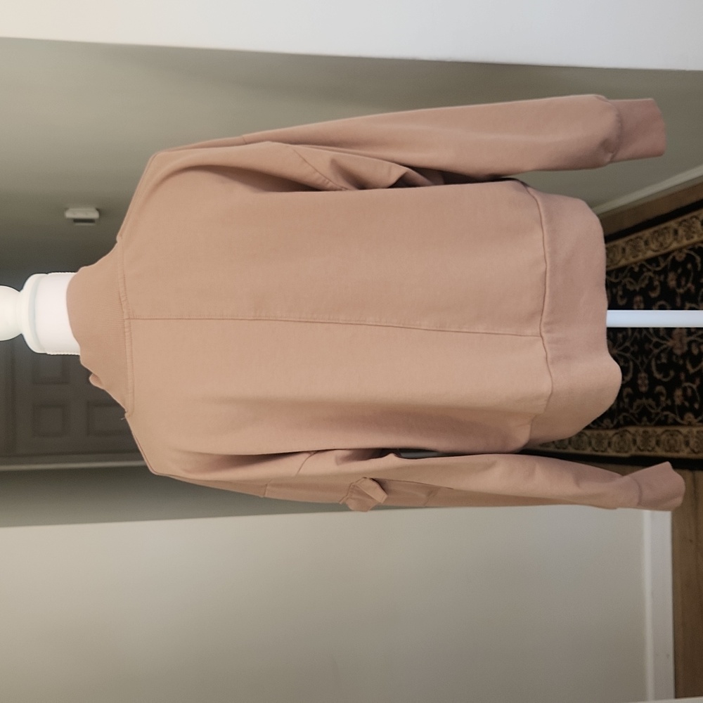 All In Motion French Terry Butter Wash Sweatshirt Mock Neck Taupe XXL - Picture 6 of 16